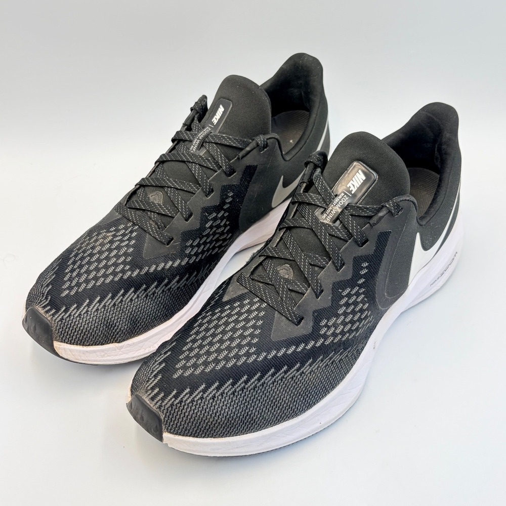 Nike Air Zoom Winflo 6 Mens Running Shoes Black White AQ7497-001 Size 11 - Picture 2 of 15